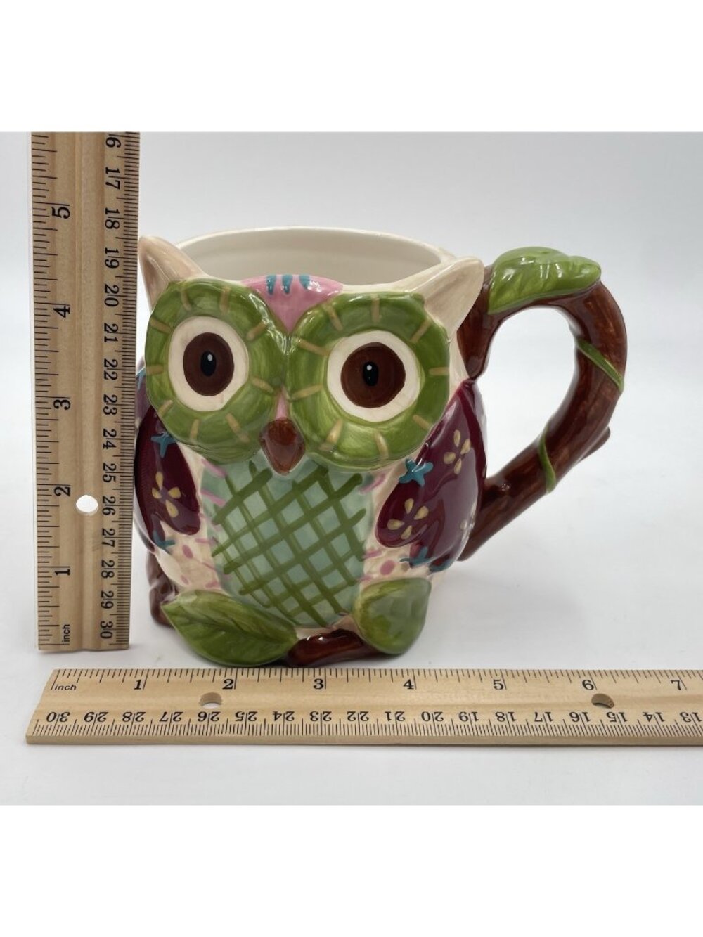Pier 1 Owl Mug 24oz Vintage Handpainted - Picture 8 of 8